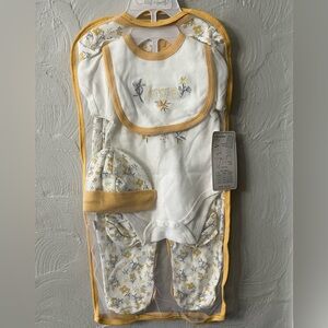 Yellow and White 3-6 Month Girls Layette 6 Piece Set